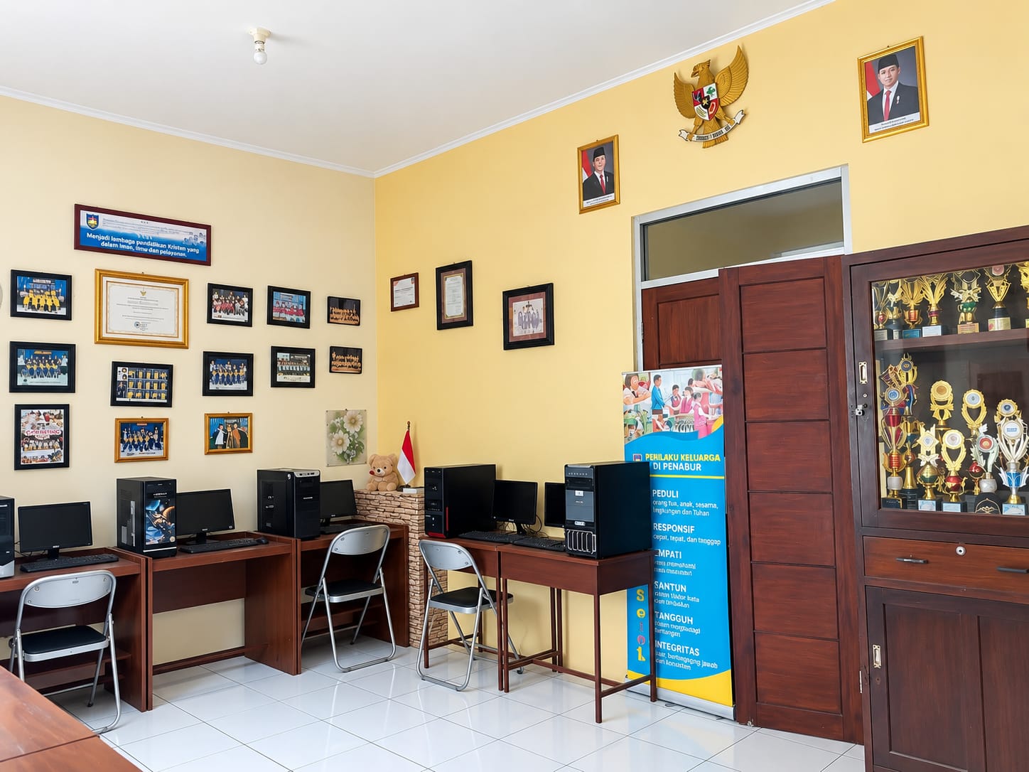 Lab komputer tempat untuk mengembangkan pengenalan dasar teknologi yang menyenangkan.